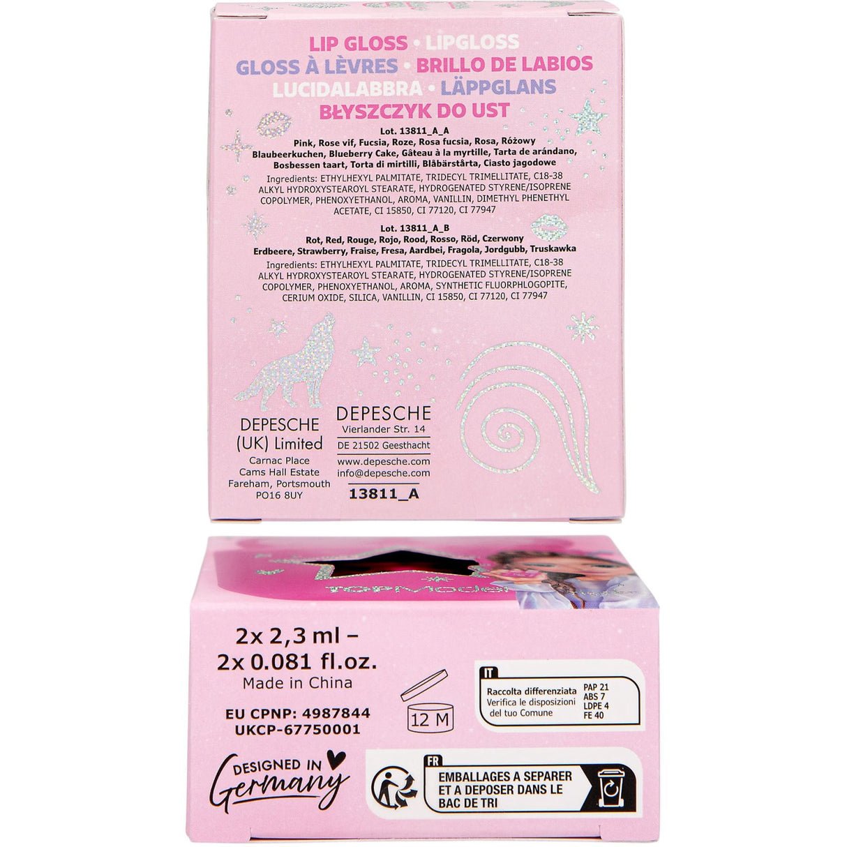 TOPModel Beauty And Me Lip Gloss Sæt Headphone Case