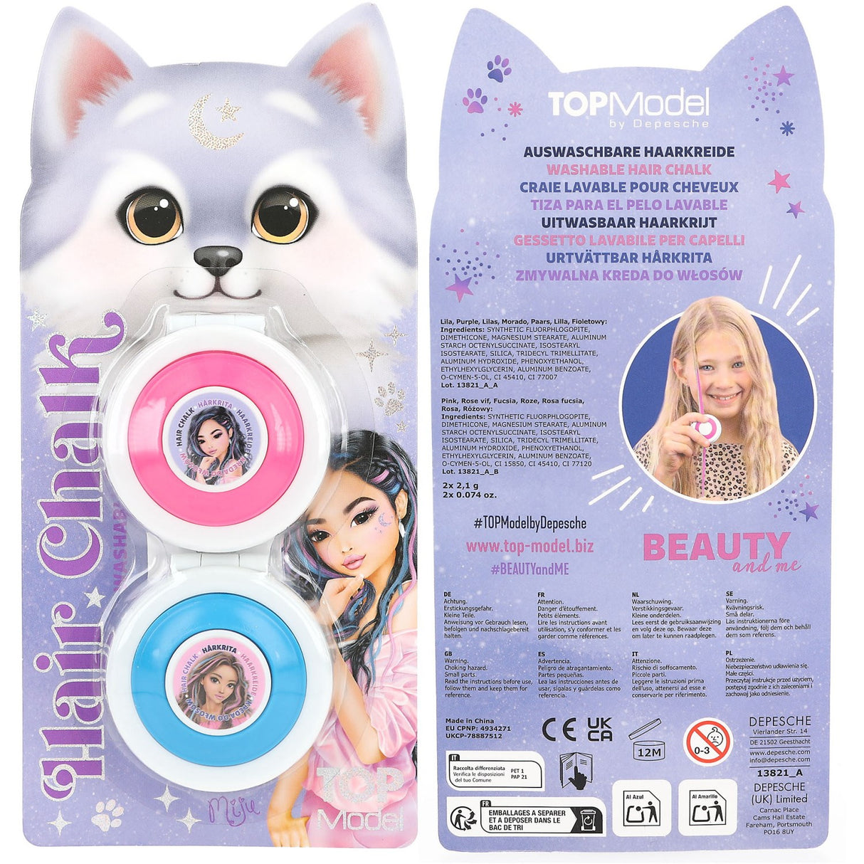 TOPModel Beauty And Me Blue Hair Chalk Sæt