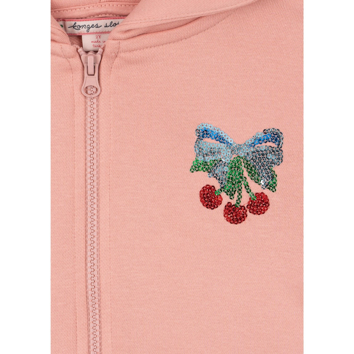 Konges Sløjd Mellow Rose Lou Paliet Sweat Zip Hætte Ocs