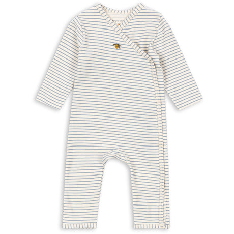 Konges Sløjd Stripe Bluie Basic Newborn Onesie GOTS