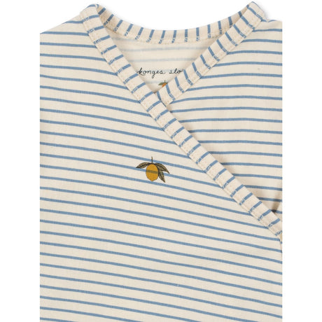 Konges Sløjd Stripe Bluie Basic Newborn Onesie GOTS