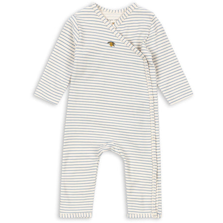 Konges Sløjd Stripe Bluie Basic Newborn Onesie GOTS