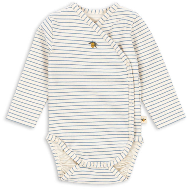 Konges Sløjd Stripe Bluie Basic Ls Newborn Body GOTS