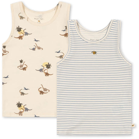 Konges Sløjd Kubi/Stripe Bluie Basic 2 Pak Tanktop GOTS