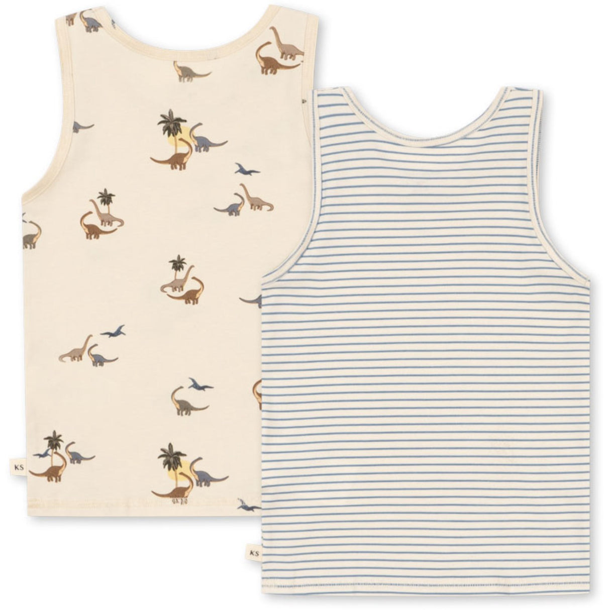 Konges Sløjd Kubi/Stripe Bluie Basic 2 Pak Tanktop GOTS