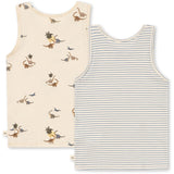 Konges Sløjd Kubi/Stripe Bluie Basic 2 Pak Tanktop GOTS