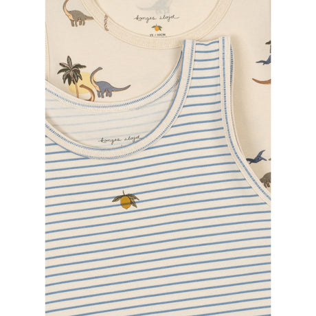 Konges Sløjd Kubi/Stripe Bluie Basic 2 Pak Tanktop GOTS