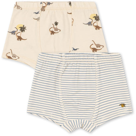 Konges Sløjd Kubi/Stripe Bluie Basic 2 Pak Boy Underbukser GOTS