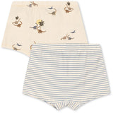 Konges Sløjd Kubi/Stripe Bluie Basic 2 Pak Boy Underbukser GOTS