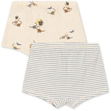 Konges Sløjd Kubi/Stripe Bluie Basic 2 Pak Boy Underbukser GOTS