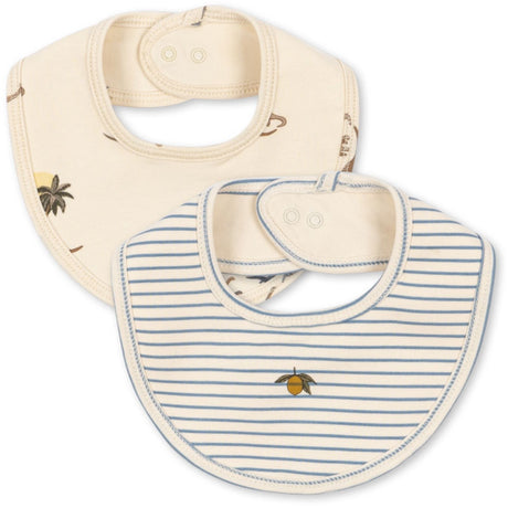 Konges Sløjd Kubi/Stripe Bluie Basic 2 Pak Hagesmæk