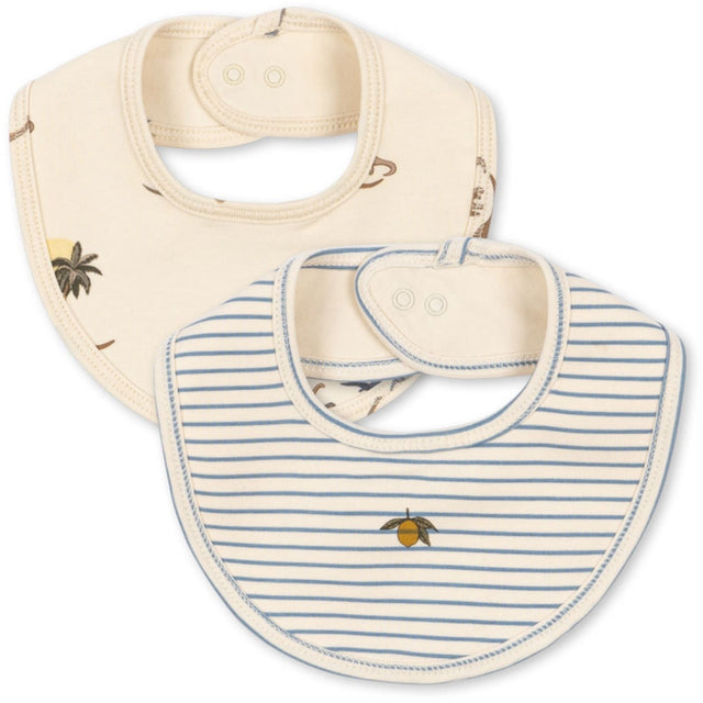 Konges Sløjd Kubi/Stripe Bluie Basic 2 Pak Hagesmæk