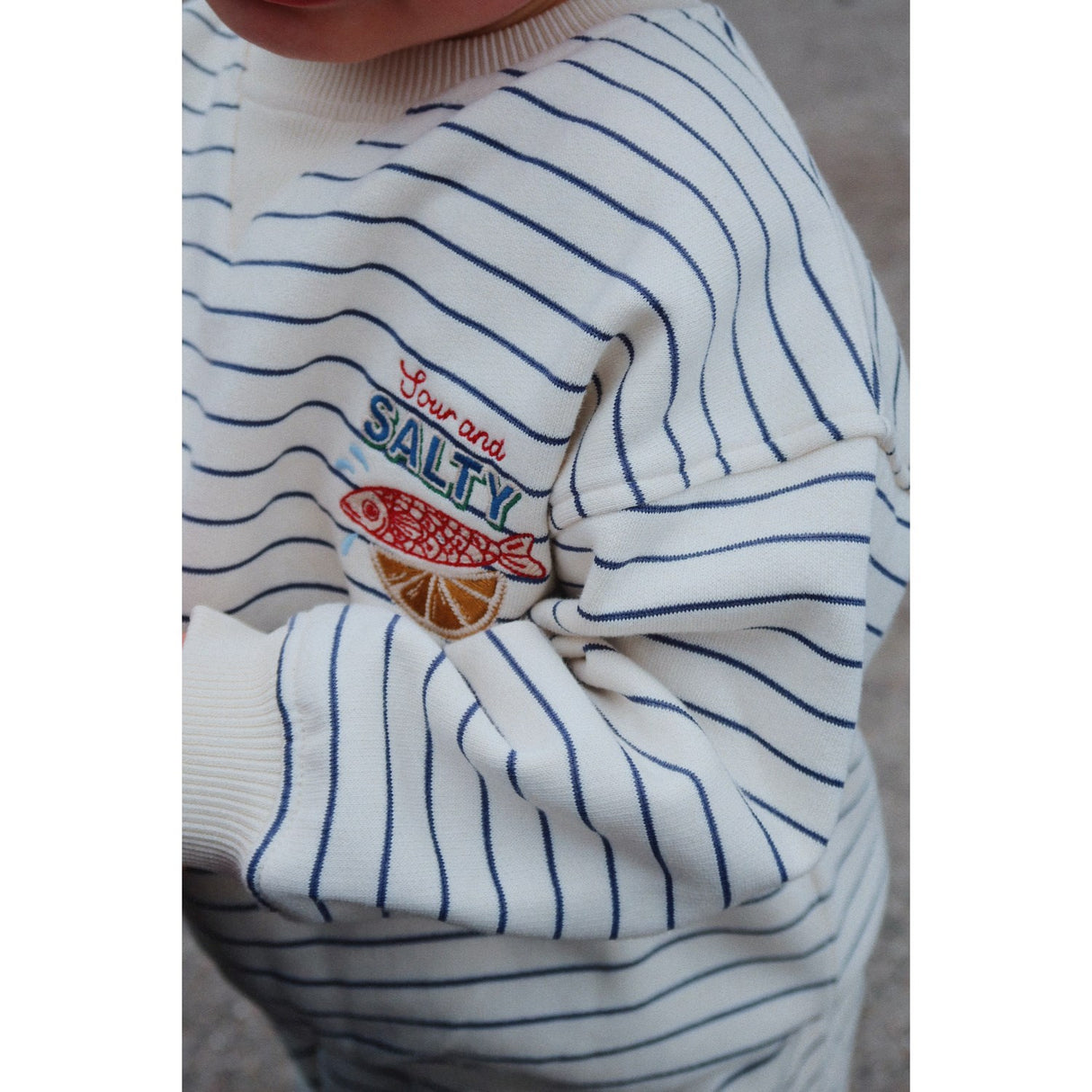 Konges Sløjd Captains Blue/Antique White Amio Sweatshirt Ocs