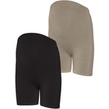Mama;licious Silver Mink Black Mlamiya New Hotpants 2-Pak Noos