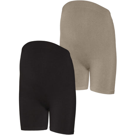 Mama;licious Silver Mink Black Mlamiya New Hotpants 2-Pak Noos