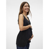 Mama;licious Black Mlevi Lia Sl Jrs Top 2F Noos