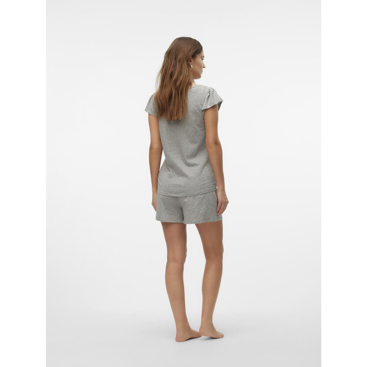 Mama;licious Light Grey Melange Mlmira Lgm Lia Kasket Jrs Pyjamas 2F Noos