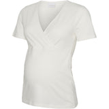 Mama;licious Black Snow White Mlkerrie Tess Ss Jrs Top 2F 2-Pak Noos