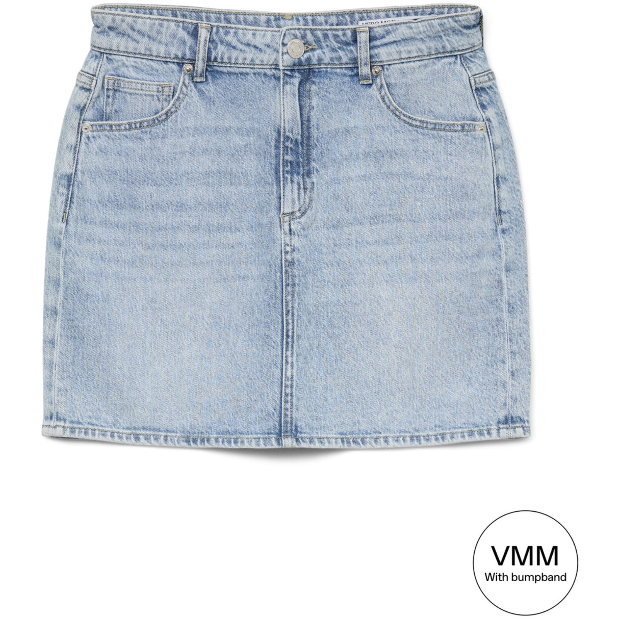 Vero Moda Maternity Light Blue Denim Vmmtessa Kort Dnm Nederdel Mix Ga Noos