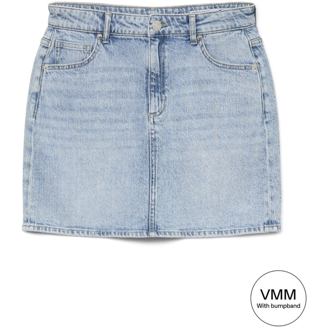 Vero Moda Maternity Light Blue Denim Vmmtessa Kort Dnm Nederdel Mix Ga Noos