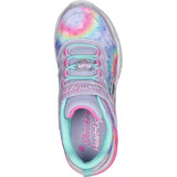 Skechers Purple Flutter Heart Lights Groovy Swirl