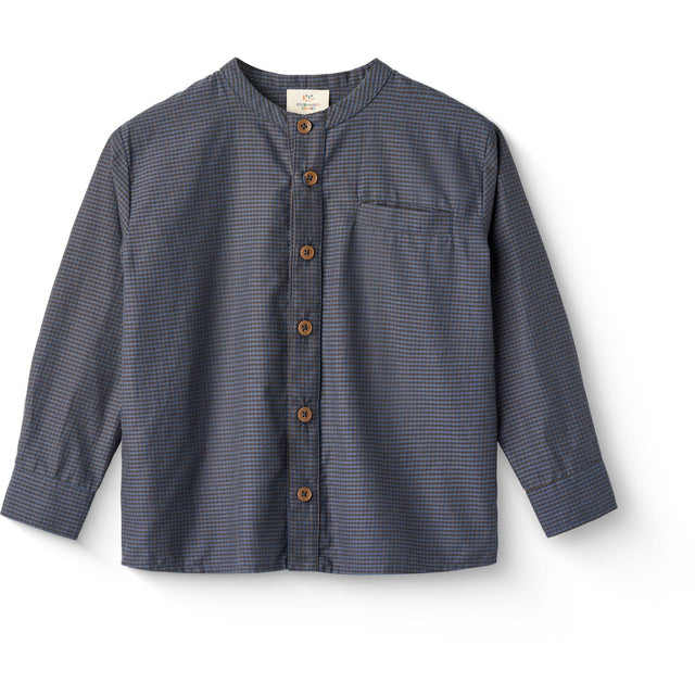 COPENHAGEN COLORS Brown/Blue Check Comb. Check Skjorte W. Placket