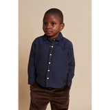 COPENHAGEN COLORS Brown/Blue Check Comb. Checkered Cowboy Skjorte