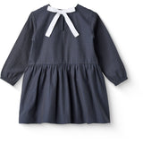 COPENHAGEN COLORS Brown/Blue Check Comb. Checkered Kjole W. Backside Sløjfe