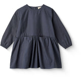 COPENHAGEN COLORS Brown/Blue Check Comb. Checkered Kjole W. Backside Sløjfe