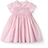 COPENHAGEN COLORS Syringa Comb. Houndstooth Kjole W. Handmade Unicorn Embroidery Og Smock