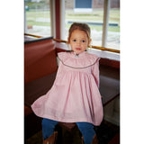 COPENHAGEN COLORS Syringa Comb. Houndstooth Flæse Kjole W. Embroidery