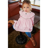 COPENHAGEN COLORS Syringa Comb. Houndstooth Flæse Kjole W. Embroidery