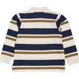 COPENHAGEN COLORS Green Combi Striped Pique Polo Bluse