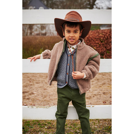 COPENHAGEN COLORS Natural/Green Comb. Bamse Jakke W. Removable Ærmer