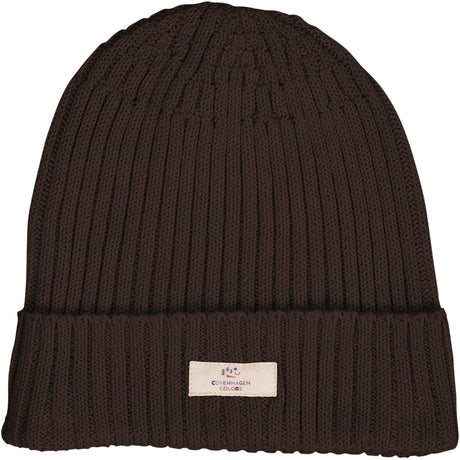 COPENHAGEN COLORS Dk Brown Bomuld Strikket Classic Beanie
