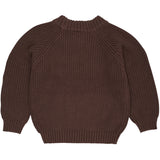 COPENHAGEN COLORS Dk.Brown Strikket Classic Rib Bluse