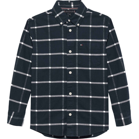 Tommy Hilfiger Black Check Window Pane Check Skjorte Ls