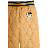 Mini Rodini Beige Ritzratz Patch Quiltet Outerwear Trousers