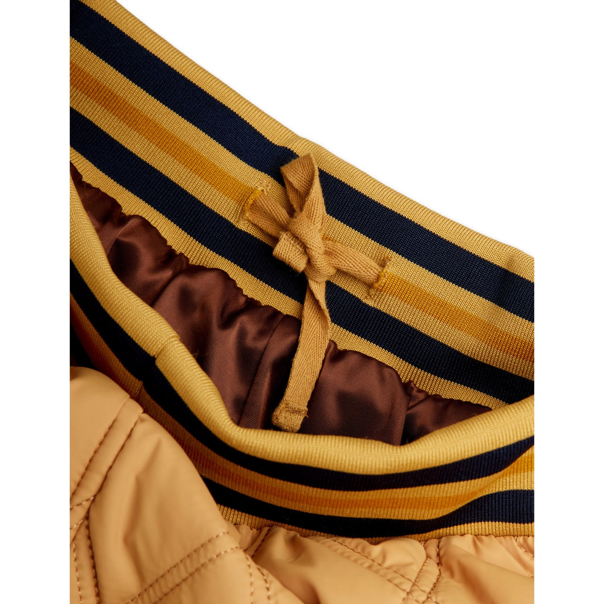 Mini Rodini Beige Ritzratz Patch Quiltet Outerwear Trousers