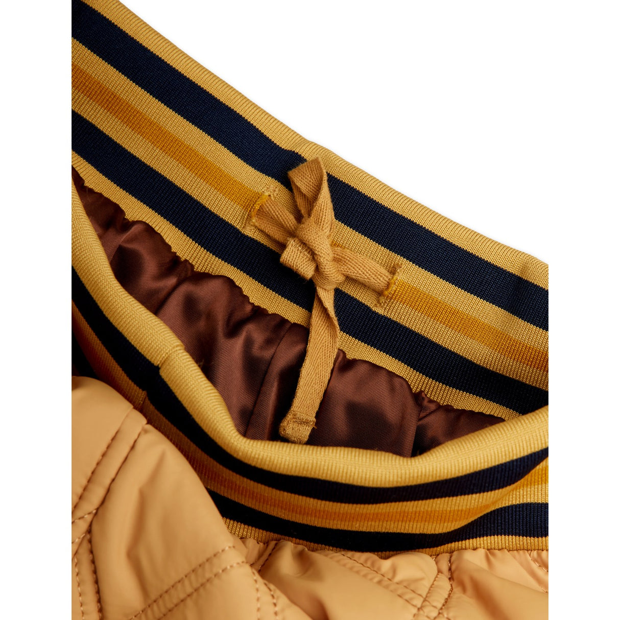 Mini Rodini Beige Ritzratz Patch Quiltet Outerwear Trousers