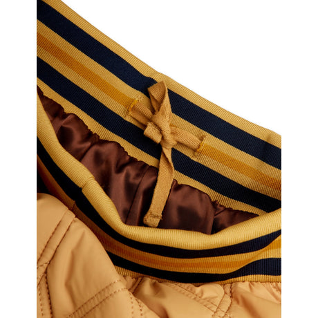 Mini Rodini Beige Ritzratz Patch Quiltet Outerwear Trousers