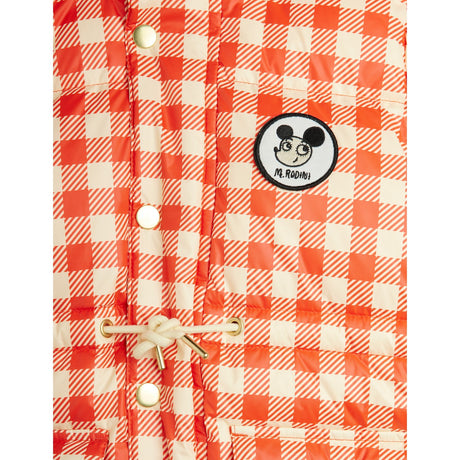 Mini Rodini Red Ritzratz Patch Gingham AOP Heavy Puffer