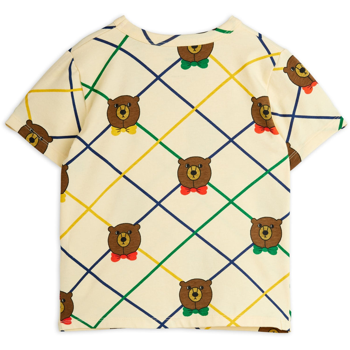 Mini Rodini Off-white Bjørn Check AOP Ss Tee