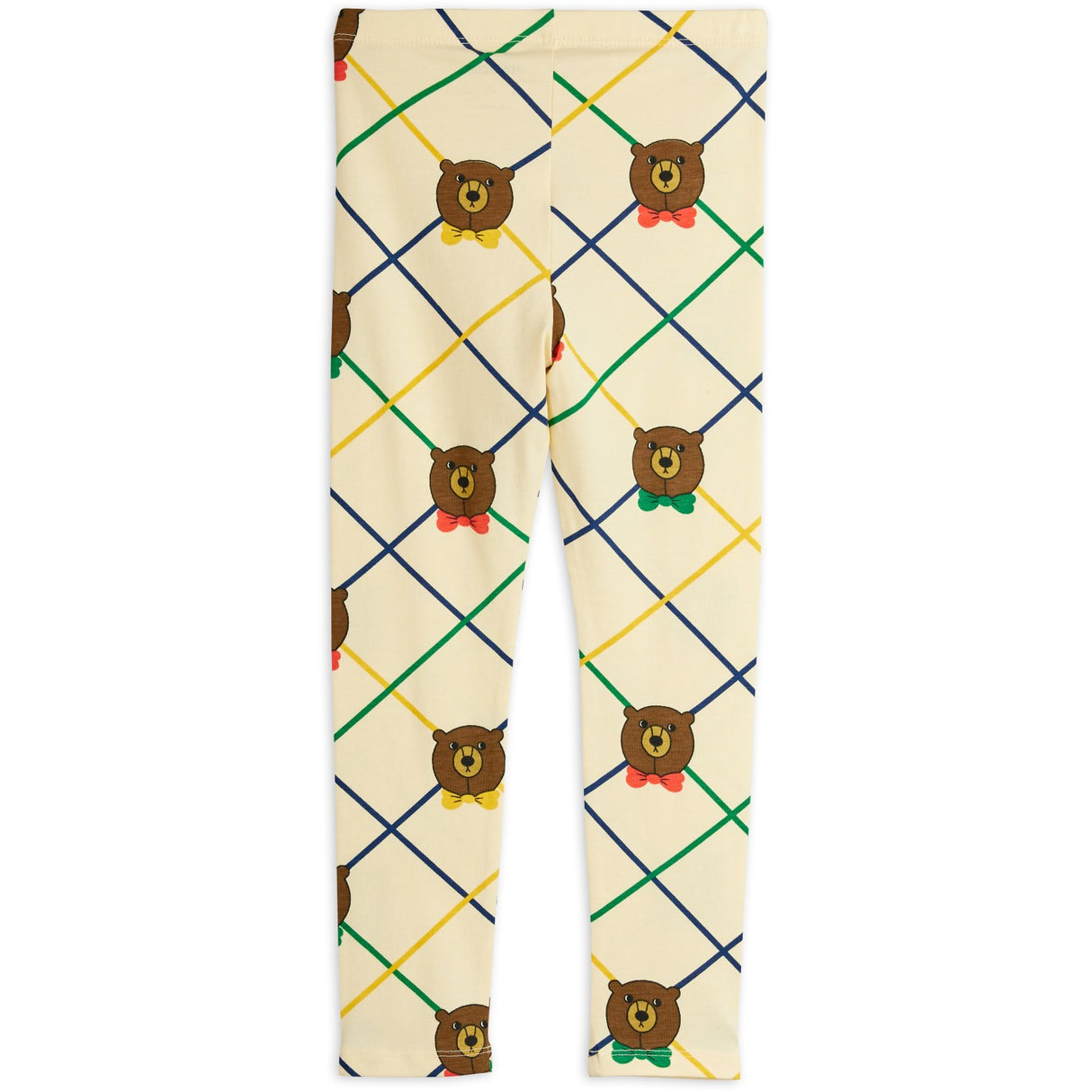 Mini Rodini Off-white Bjørn Check AOP Leggings