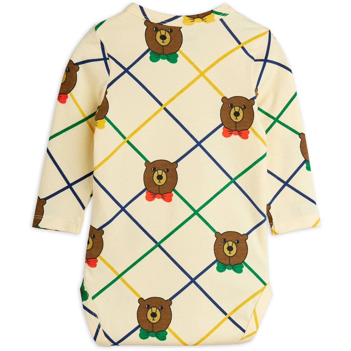Mini Rodini Off-white Bjørn Check AOP Ls Body