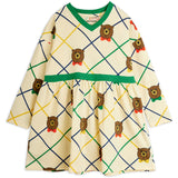 Mini Rodini Off-white Bjørn Check AOP Ls Kjole