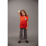 Mini Rodini Red Panda Patch Cable Strik V-Neck Slipover