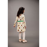 Mini Rodini Off-white Bjørn Check AOP Ls Kjole