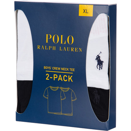 Polo Ralph Lauren White/Polo Black 2-Pak Bomuld Crew Tee