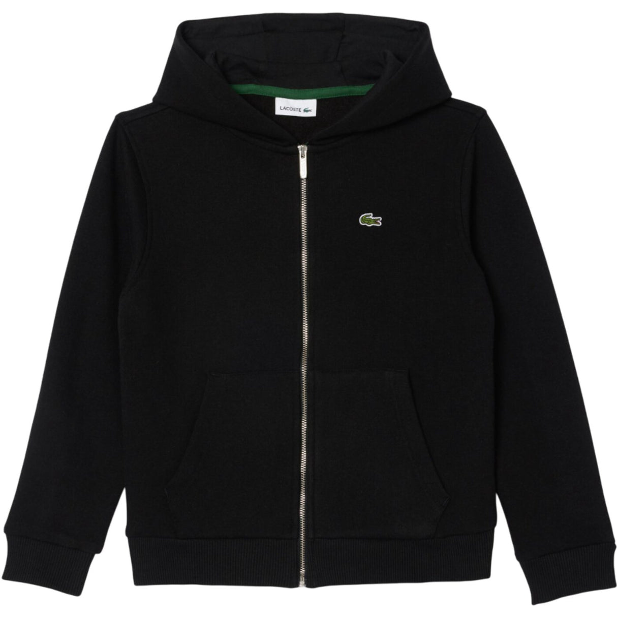LACOSTE Noir Core Fleece Full Zip Hættetrøje